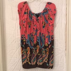 NWOT - Lane Bryant multi colored paisley top